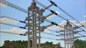 Minecraft строительство линии электропередачи