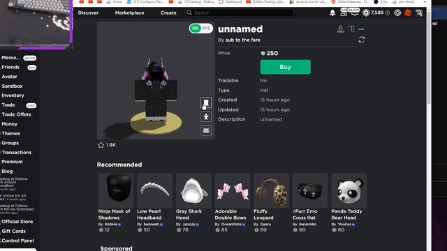ROBLOX DOMINUS For 250 ROBUX... смотреть онлайн