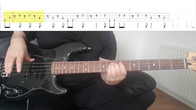 Frankie Valli - Grease (theme song)- Bass cover with tabs смотреть онлайн