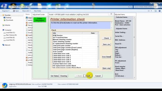 ADJPROG RESET Epson XP-530, XP-630, XP-635, XP-830 Adjustment Program, how to reset Printer Epson смотреть онлайн