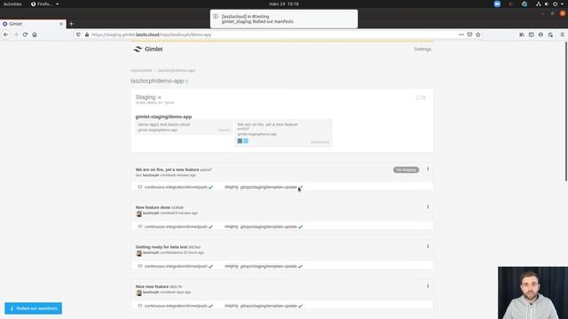 Make a commit to deploy with Gimlet смотреть онлайн