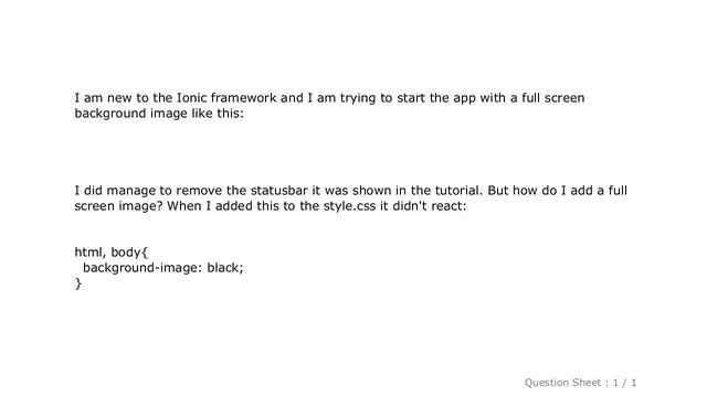 CSS : Ionic full screen background image смотреть онлайн