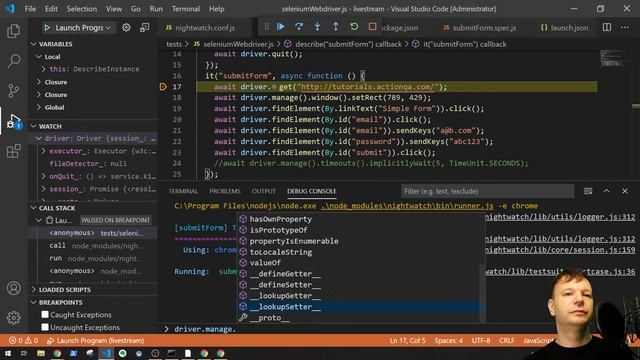 Live Stream: Nightwatch and Selenium Driver смотреть онлайн