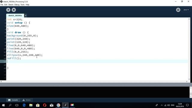 Основы программирования Java. Processing. Движение эллипса смотреть онлайн