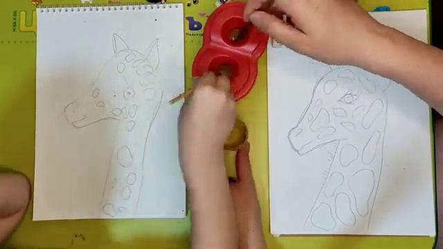 Как нарисовать жирафа смотреть онлайн