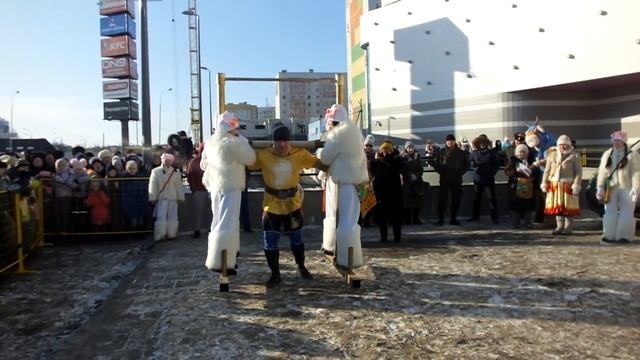 Шоу силачей "Богатырская сила" Тобольск - Масленица 2018 смотреть онлайн