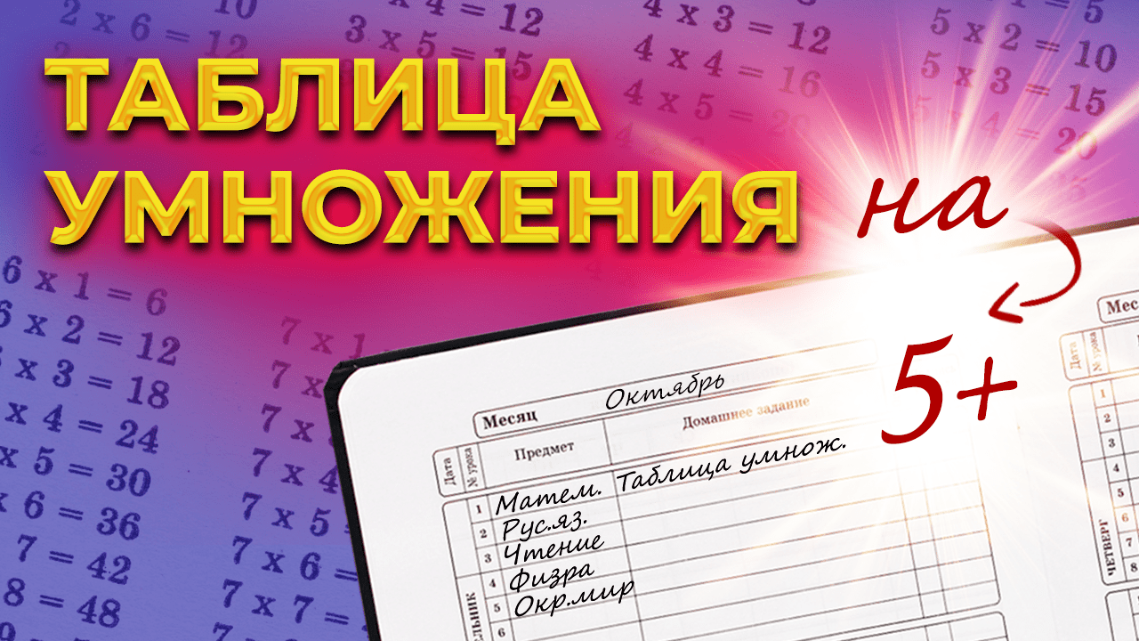 Как выучить быстро таблицу умножения? смотреть онлайн