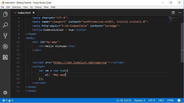 Vue js 2 Tutorial - 3 - The Vue Instance смотреть онлайн