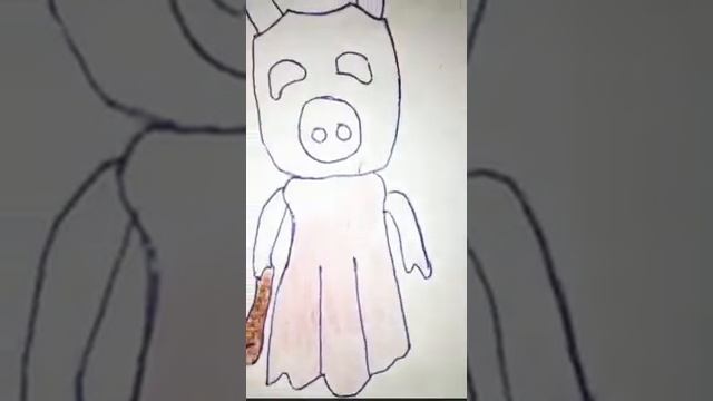 Как нарисовать ПИГГИ из игры Piggy roblox смотреть онлайн