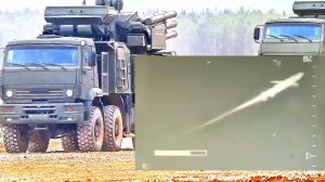 Российский ЗРК Панцирь сбивает крылатую ракету Storm Shadow Украины