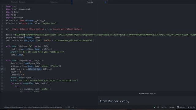 download photos from facebook with python смотреть онлайн