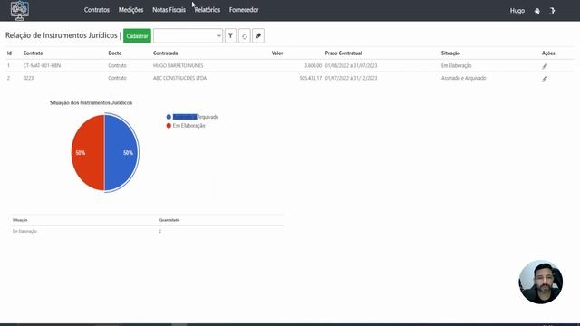 Sistema Web Hugobn: Contrato e Medições | Melhor que Excel смотреть онлайн