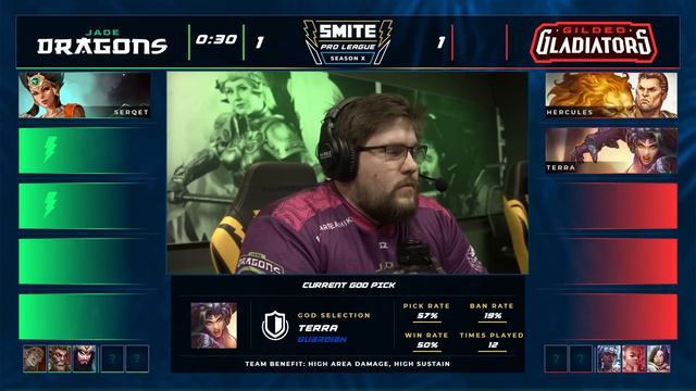 SMITE Pro League Season X Phase 1 Playoffs: Gilded Gladiators vs Jade Dragons смотреть онлайн