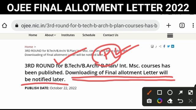 OJEE Bachelor's Degree Final Allotment Letter Download 2022 । OJEE Bachelor's Degree Admission 2022 смотреть онлайн