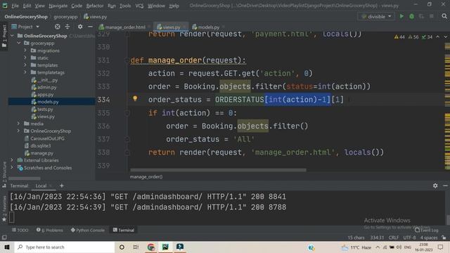 #33 Online Grocery Shop Project | Python Django | Manage Order Page смотреть онлайн