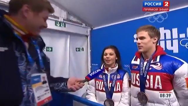 Елена Ильиных и Никита Кацалапов о бронзе Олимпиады в Сочи Фигурное катание смотреть онлайн