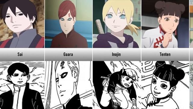 Boruto Anime vs Manga Characters Design I Anime Senpai Comparisons смотреть онлайн