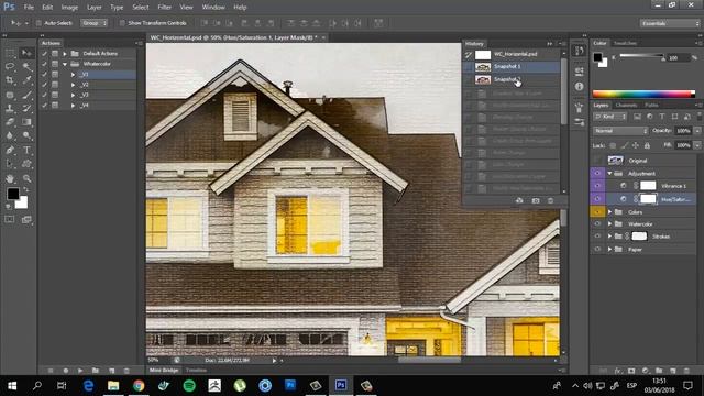 Watercolor Photoshop Action смотреть онлайн