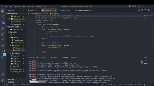 YouTube Clone Using React JS Bootcamp [Day-5] | ED SPREAD #reactjstutorial #reactjs смотреть онлайн