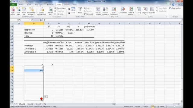Quadratic Regression Analysis in Excel смотреть онлайн