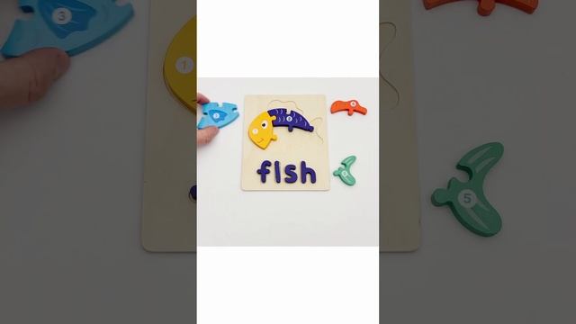 Fish puzzle fun toy | Educational video for toddlers смотреть онлайн