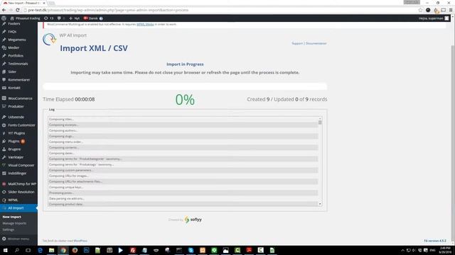 Importer CSV med brugerdefinerede felter i Wordpress med WP All Import смотреть онлайн