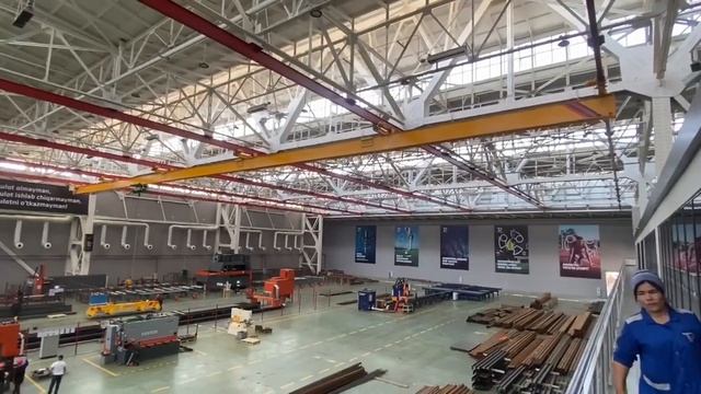 Aicrane Кран мостовой однобалочный подвесной 10 тонн работает в Узбекистане смотреть онлайн