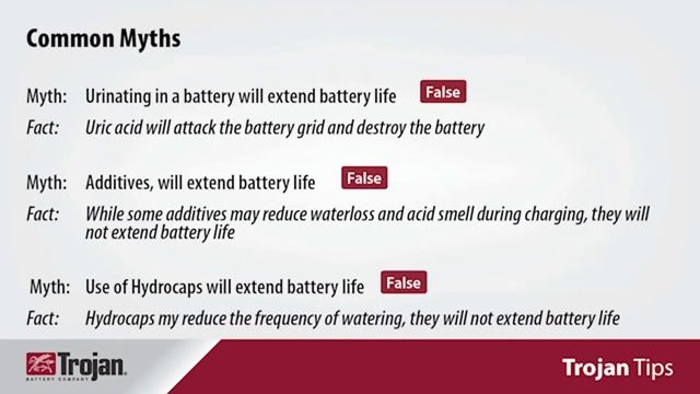 Trojan Battery. Советы 9. Мифы, которые могут навредить аккумуляторам глубокого разряда. смотреть онлайн