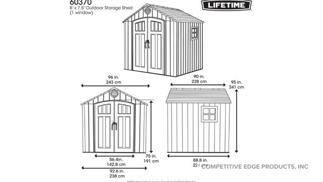 Rough Cut Shed 60370 Lifetime 8x7.5 Storage Shed смотреть онлайн