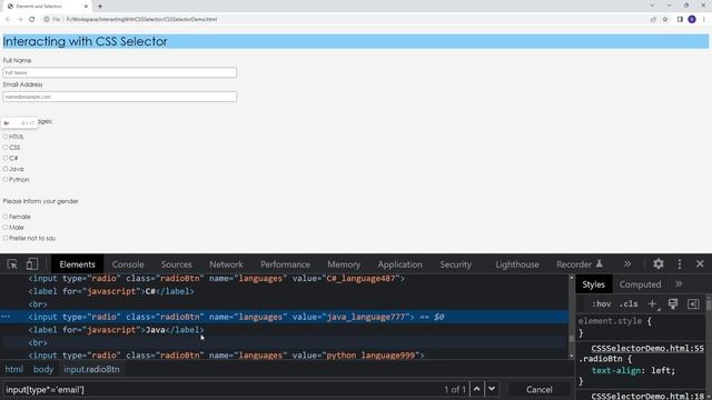 Finding elements through CSS Selector: whole value, partial value, dynamic suffix and dynamic prefi смотреть онлайн