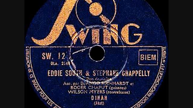 Eddie South & Stéphane Grappelli - Dinah - 1937 September 29 - Swing, Paris