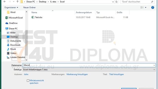 Speichern Sie die Arbeitsmappe im Ordner IL-ates\Excel auf Ihrem Desktop und verwenden Sie den... смотреть онлайн