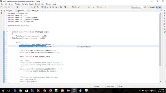filehandling in java смотреть онлайн