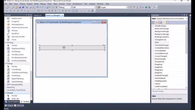 Slider Control in C# Visual Studio By Rohit Programming Zone смотреть онлайн