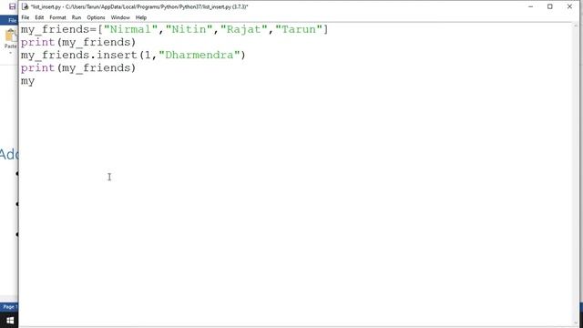 insert, append and extend methods of list смотреть онлайн