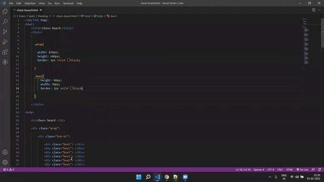Chess-board using html and css ..! coding ! fun game..! web development смотреть онлайн