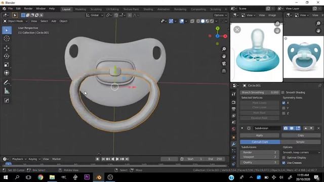 MAKING BABY'S PACIFIER IN BLENDER| Timelapse Tutorial смотреть онлайн