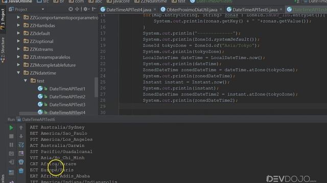 Curso Java Completo - Aula 208: Java 8 Nova API DateTime, Trabalhando com Time Zones смотреть онлайн