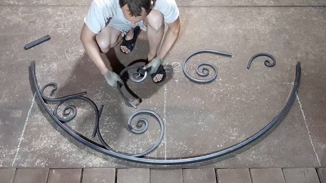 Козырек над дверью с элементами холодной ковки! смотреть онлайн