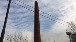 Снос трубы на заводе "Серп и Молот"