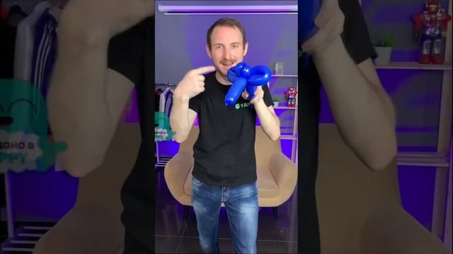 Как сделать слоника из шарика? смотреть онлайн