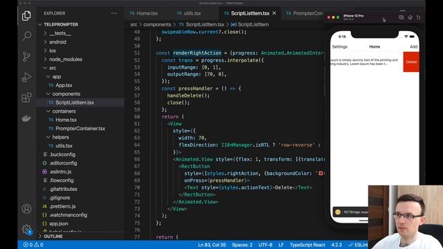 REACT NATIVE TUTORIAL - Teleprompter in TypeScript смотреть онлайн