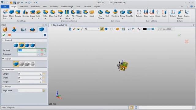 ZW3D Tutorial of Sketch -4. Sketch Skills смотреть онлайн