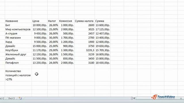 Работа с формулами в Microsoft Excel 2010 4 6 смотреть онлайн