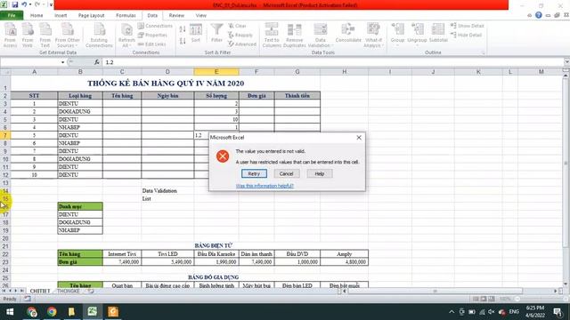 [HUTECH] Module 1 - Excel nâng cao - Đề số 1 – Câu 1, 3, 4 смотреть онлайн