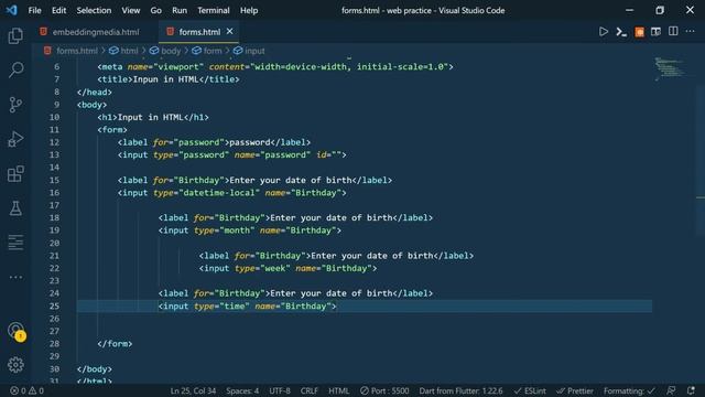 Types of text inputs | HTML5 | Web Design смотреть онлайн