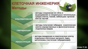 Биотехнология. Биология 10 класс. Халматова С.Ш. СШ№2 им. К.Закирова