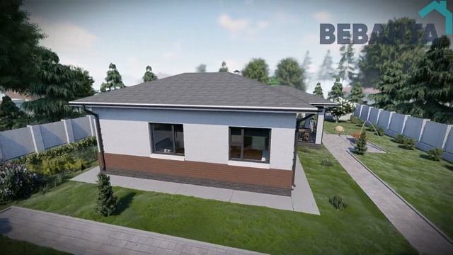 Проектирование и строительство одноэтажного дома по проекту "Мокко", Тюмень смотреть онлайн