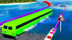 СМОЖЕТ ЛИ САМЫЙ ДЛИННЫЙ ЛИМУЗИН УАЗ БУХАНКА ПРОЕХАТЬ ГЛУБОКУЮ ЯМУ С ВОДОЙ  ГТА 5 МОДЫ МУРКА