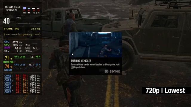 Days Gone - MX150 2GB - i5 8250U - 8 GB RAM [720p/900p/1080p] смотреть онлайн
